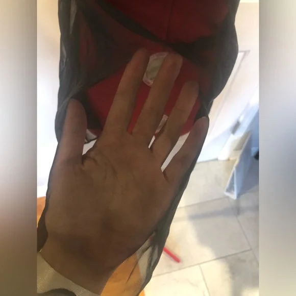 🎁 2 For $30 Black Velvet And Sheer Babydoll / Teddy With Rhinestone - Picture 11 of 11